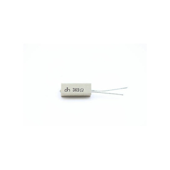 CEMENTED CERAMIC RESISTOR 3,9 K 6W DH VERTICAL NOS (New Old Stock) *2PC* U70