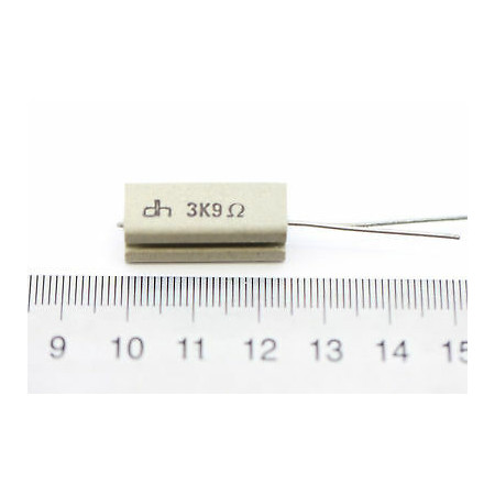 CEMENTED CERAMIC RESISTOR 3,9 K 6W DH VERTICAL NOS (New Old Stock) *2PC* U70