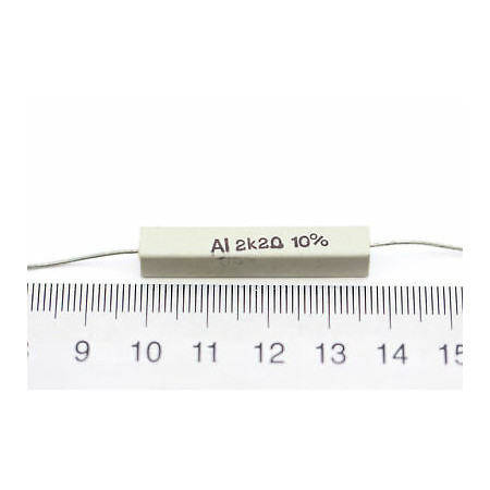 CEMENTED CERAMIC RESISTOR 2,2 K 6W 10% AI AXIAL NOS (New Old Stock) *1PC* U113