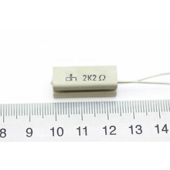 CEMENTED CERAMIC RESISTOR 2,2 K 4W DH VERTICAL NOS (New Old Stock) *2PC* U55 2