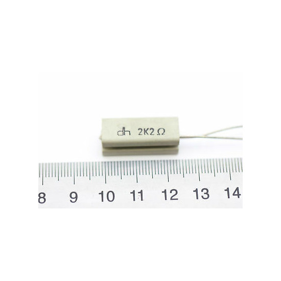 CEMENTED CERAMIC RESISTOR 2,2 K 4W DH VERTICAL NOS (New Old Stock) *2PC* U55