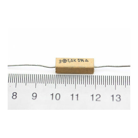 CEMENTED CERAMIC RESISTOR 1,6 K 3W 5% NOS (New Old Stock) *2PC* U125