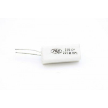 CEMENTED CERAMIC RESISTOR 220 OHM 4W 10% RHP VERTICAL NOS *2PC* U12