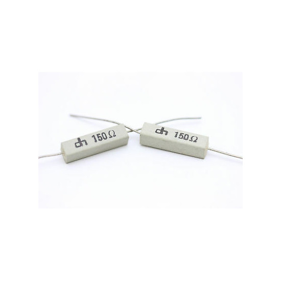 CEMENTED CERAMIC RESISTOR 150 OHM 4W DH AXIAL NOS (New Old Stock) *2PC* U45
