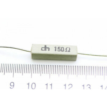 CEMENTED CERAMIC RESISTOR 150 OHM 4W DH AXIAL NOS (New Old Stock) *2PC* U45 2