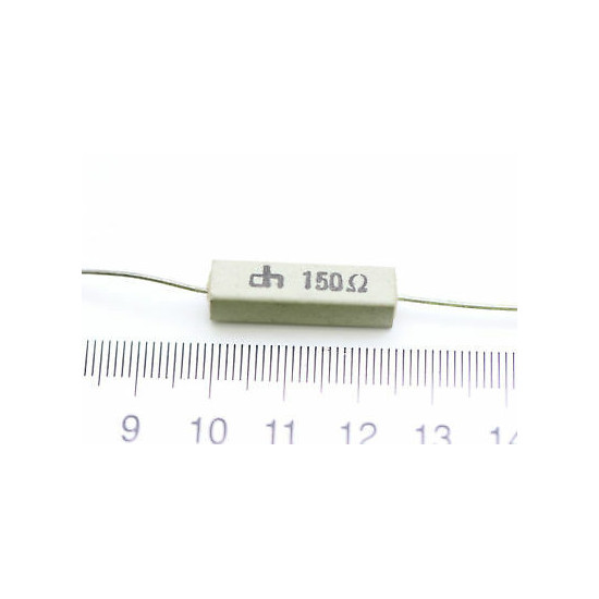 CEMENTED CERAMIC RESISTOR 150 OHM 4W DH AXIAL NOS (New Old Stock) *2PC* U45