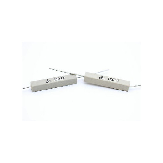 CEMENTED CERAMIC RESISTOR 120 OHM 6W DH AXIAL NOS (New Old Stock) *2PC* U50