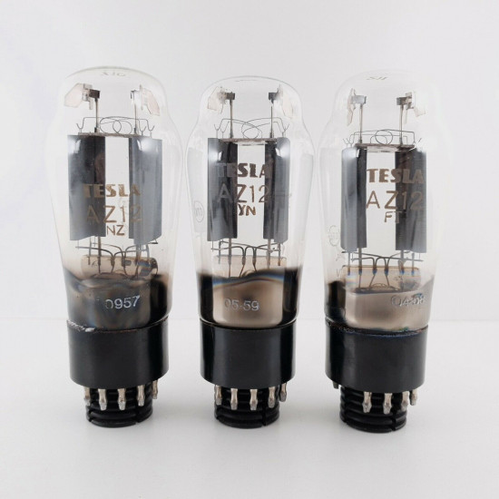 3 X AZ12 TESLA TUBE. 1950s PROD. NOS/NIB. MATCHED PAIR + 1 TUBE. CX  ENA