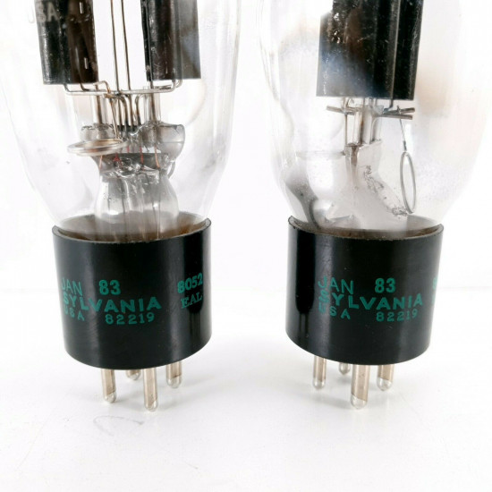 2 X JAN 83 TUBE. SYLVANIA BRAND. BLACK PLATES. 1980 PRODUCTION. CH  ENA