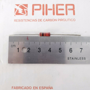 1 X 1/2W 100R 2% 1970s VINTAGE PIHER RESISTOR. NOS RESISTOR. C1808U500F270121