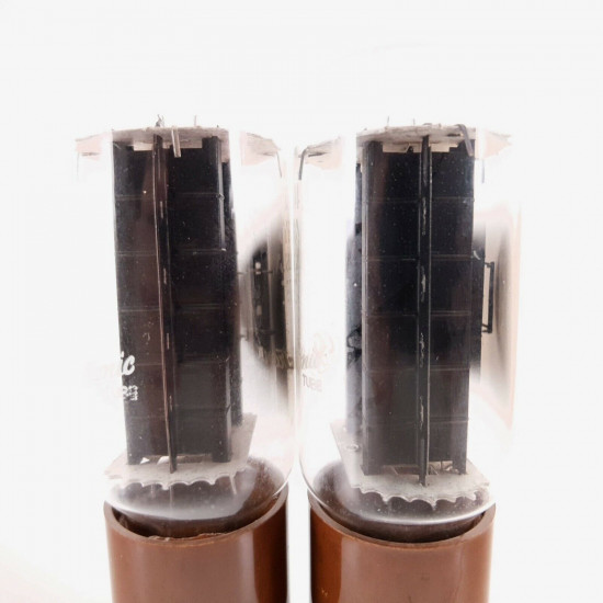 2 X 5R4GYA GE TUBE. 1970s PROD. BLACK PLATES. BROWN BASE. NOS/NIB. AA  ENA