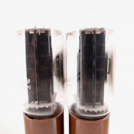 2 X 5R4GYA GE TUBE. 1970s PROD. BLACK PLATES. BROWN BASE. NOS/NIB. AA  ENA
