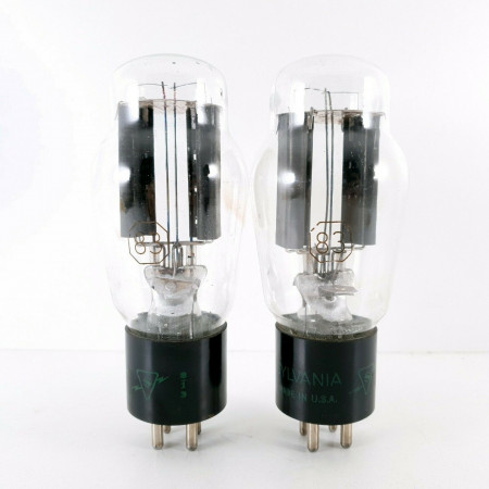 2 X 83 TUBE. SYLVANIA BRAND. BLACK PLATES. CH  ENA