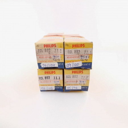 4 X ECL802 PHILIPS TUBE. LA RADIOTECHNIQUE PROD. NOS/NIB. 2 MATCHED PAIR AA  ENA
