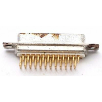 SERIAL CONNECTOR DB25 25 PINS METAL GOLD NOS (NEW OLD STOCK) 1PC. CA311U1F040717 2