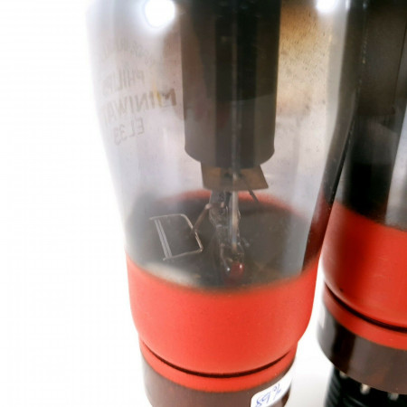 2 X EL33 TUBE. PHILIPS-MINIWATT BRAND. MULLARD PRODUCTION. BLACK PLATES. CH  ENA