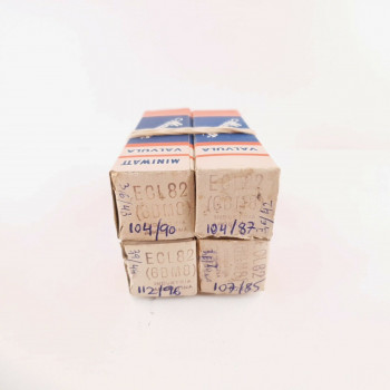 4 X ECL82 MINIWATT TUBE. PAPESA BUENOS AIRES PROD. NOS/NIB. MATCHED QUAD AA  ENA