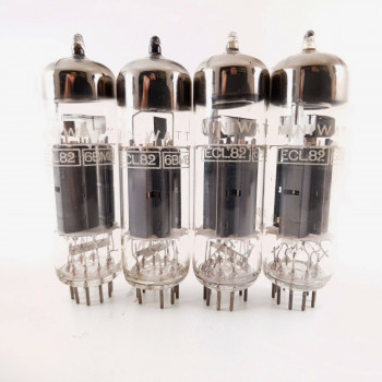 4 X ECL82 MINIWATT TUBE. PAPESA BUENOS AIRES PROD. NOS/NIB. MATCHED QUAD AA  ENA 2
