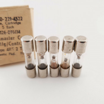 5 X 2A 250V SIGHTMASTER CORP. TIME-DELAY FUSE. 4AG 2 TL. 7X31MM. 1959s  CY  ENA 2