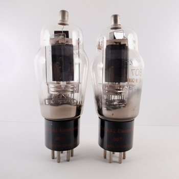 2 X 807 NATIONAL TUBE. 1993 CHINESE PRODUCTION. BLACK PLATES. AA  ENA 2