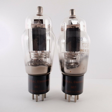 2 X 807 NATIONAL TUBE. 1993 CHINESE PRODUCTION. BLACK PLATES. AA  ENA