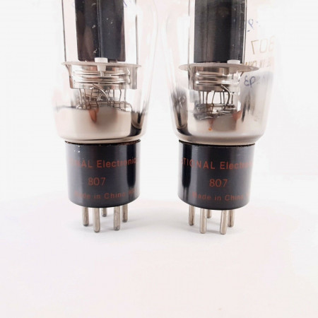 2 X 807 NATIONAL TUBE. 1993 CHINESE PRODUCTION. BLACK PLATES. AA  ENA