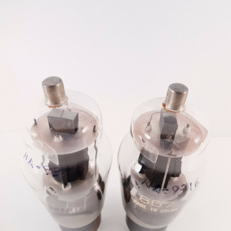 2 X 807 NATIONAL TUBE. 1993 CHINESE PRODUCTION. BLACK PLATES. AA  ENA