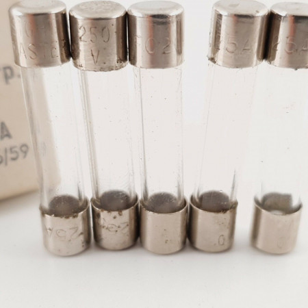 5 X 0.125A 250V SIGHTMASTER TIME-DELAY FUSE. F02GR125A. 6X31MM. 1959s  CY  ENA