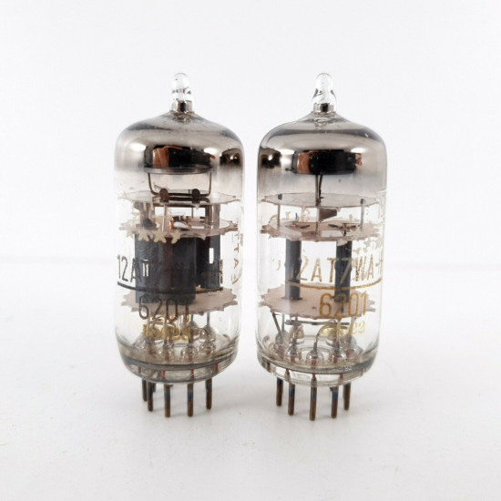 2 X 6201 / 12AT7WA-H CIFTE TUBE. *****STARS. 3 MICAS. STAGGERED PLATES. CÑ  ENA