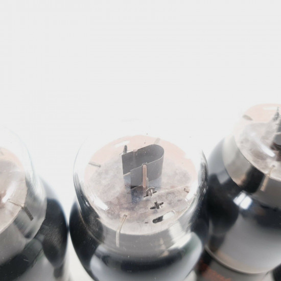 5 X 6V6G MARCONI-RADIOTRON TUBE. BLACK PLATES. 1940s. MATCHED QUAD+1. CY  ENA