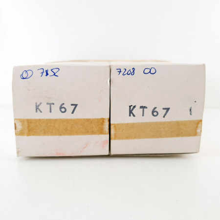 2 X KT67 TUBE. GEC /MWT. DUAL GETTER. BLACK PLATES. BRITISH MADE. 1970s. CI  ENA