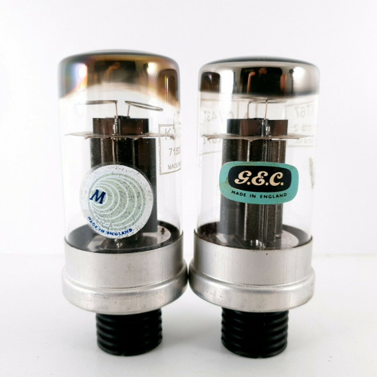 2 X KT67 TUBE. GEC /MWT. DUAL GETTER. BLACK PLATES. BRITISH MADE. 1970s. CI  ENA