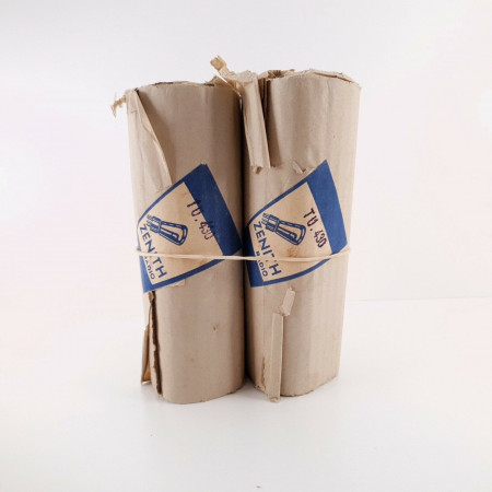 2 X TU430 ZENITH TUBE. BLACK PLATES. SOLID GETTER.  AA  ENA