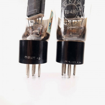 2 X TU430 ZENITH TUBE. BLACK PLATES. SOLID GETTER.  AA  ENA