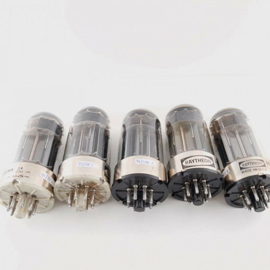 5 X JAN 6080WA RAYTHEON TUBE. 1960s PRODUCTION. CX  ENA