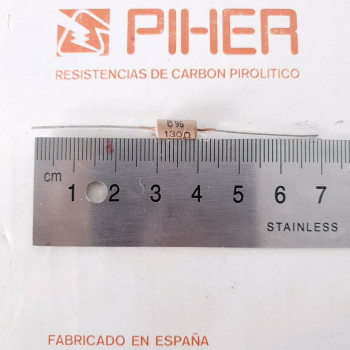 1 X 1/2W 130R 5% 1960s VINTAGE PIHER RESISTOR. NOS. C1813U400F270121