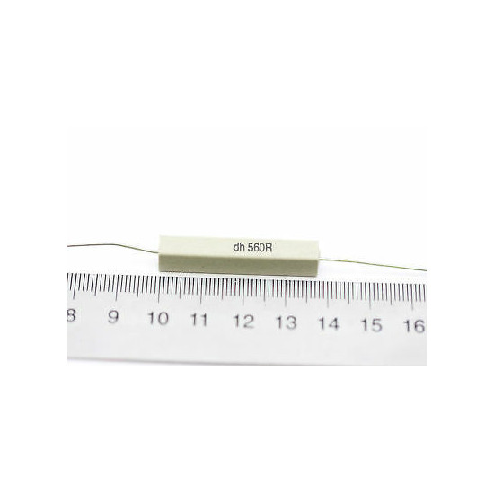 CEMENTED CERAMIC RESISTOR 560 OHM 6W DH AXIAL NOS (New Old Stock) *2PC* U155