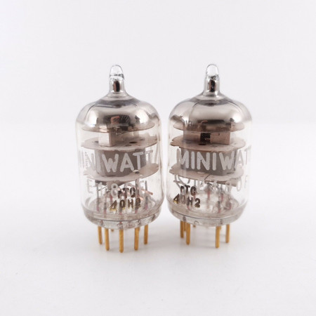 2 X E180F MINIWATT. SPECIAL QUALITY SQ. GOLD PIN 3 MICAS. MATCHED PAIR 2 CL  ENA
