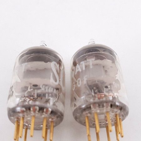2 X E180F MINIWATT. SPECIAL QUALITY SQ. GOLD PIN 3 MICAS. MATCHED PAIR 2 CL  ENA
