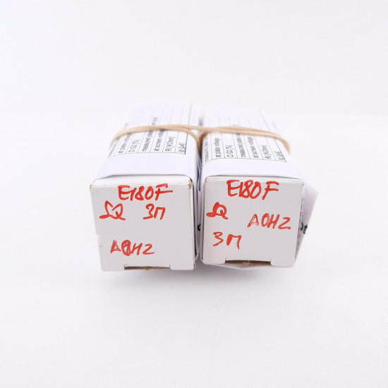 2 X E180F MINIWATT. SPECIAL QUALITY SQ. GOLD PIN 3 MICAS. MATCHED PAIR 2 CL  ENA