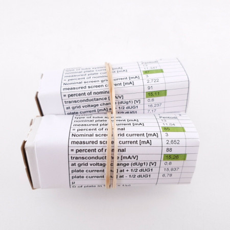 2 X E180F MINIWATT. SPECIAL QUALITY SQ. GOLD PIN 3 MICAS. MATCHED PAIR 2 CL  ENA