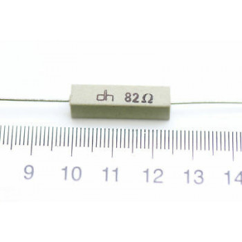 CEMENTED CERAMIC RESISTOR 82 OHM 4W DH AXIAL NOS (New Old Stock) *2PC* U430 2