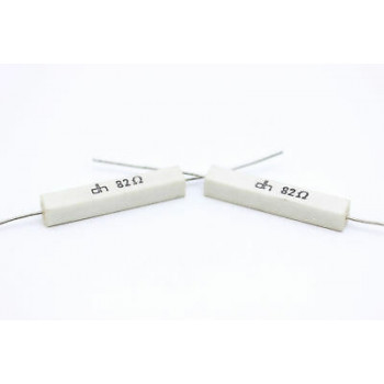 CEMENTED CERAMIC RESISTOR 82 OHM 6W DH AXIAL NOS (New Old Stock) *2PC* U75