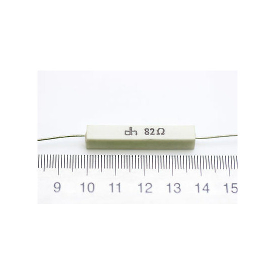 CEMENTED CERAMIC RESISTOR 82 OHM 6W DH AXIAL NOS (New Old Stock) *2PC* U75