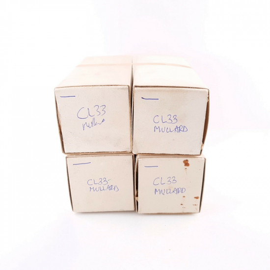 4 X CL33 MULLARD TUBE. 1950s PROD. QUAD 2. NOS/NIB. CI  ENA