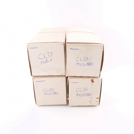 4 X CL33 MULLARD TUBE. 1950s PROD. QUAD 2. NOS/NIB. CI  ENA