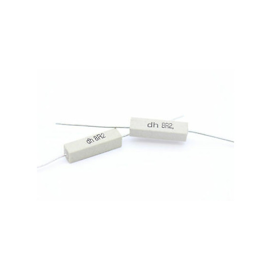 CEMENTED CERAMIC RESISTOR 8,2 OHM 4W DH AXIAL NOS (New Old Stock) *2PC* U224