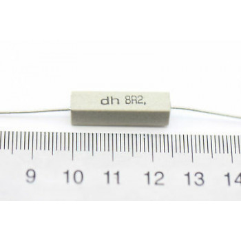 CEMENTED CERAMIC RESISTOR 8,2 OHM 4W DH AXIAL NOS (New Old Stock) *2PC* U224 2