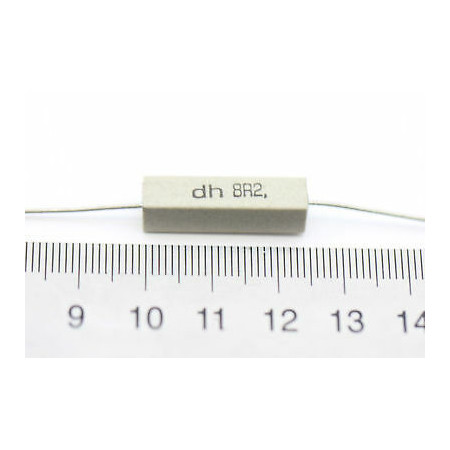 CEMENTED CERAMIC RESISTOR 8,2 OHM 4W DH AXIAL NOS (New Old Stock) *2PC* U224
