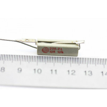 CEMENTED CERAMIC RESISTOR 10 OHM 4W R. FUSIBLE. 10% UTM VERTICAL NOS *1PC* U195 2